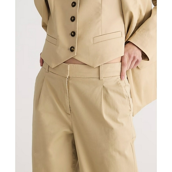 J.Crew Wide leg pleated kakhis - Picture 2 of 7